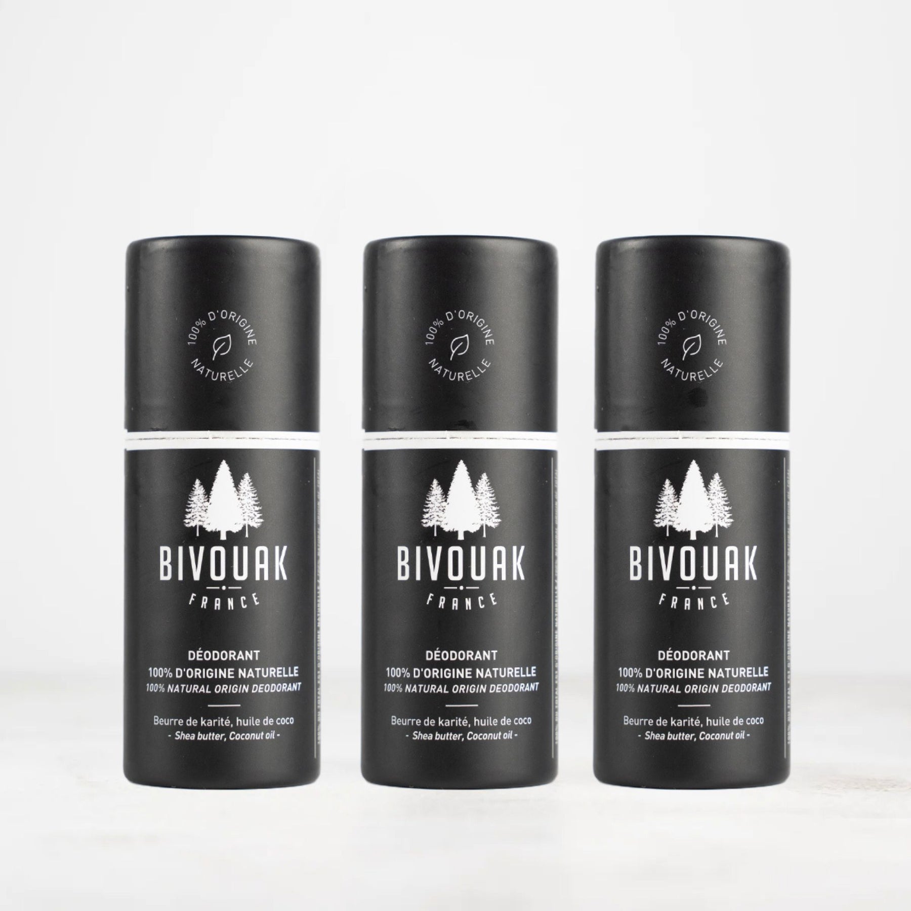 Pack de 3 déodorants Bivouak 100% naturels et bio Bivouak